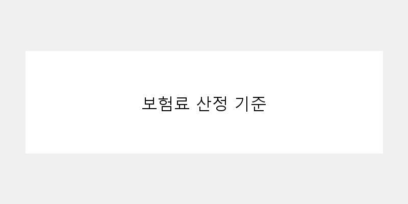 
  보험료 산정 기준
 이미지