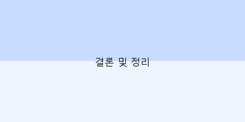 
  결론 및 정리
 이미지
