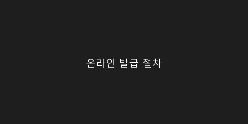 
  온라인 발급 절차
 이미지