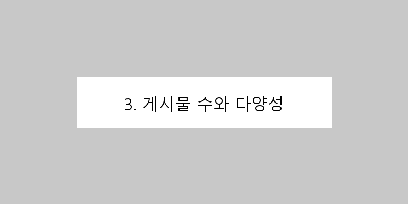 3. 게시물 수와 다양성 이미지