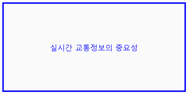 
  실시간 교통정보의 중요성
 이미지
