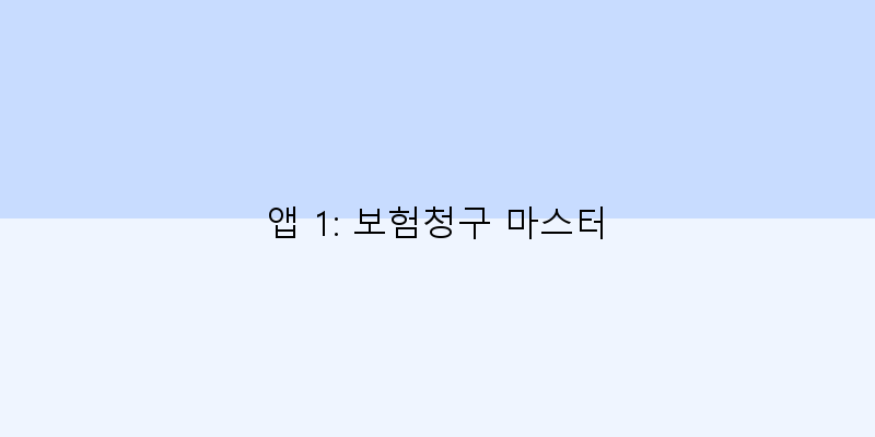 
  앱 1: 보험청구 마스터
 이미지