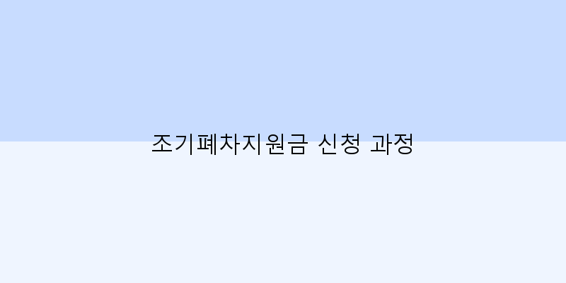 
  조기폐차지원금 신청 과정
 이미지