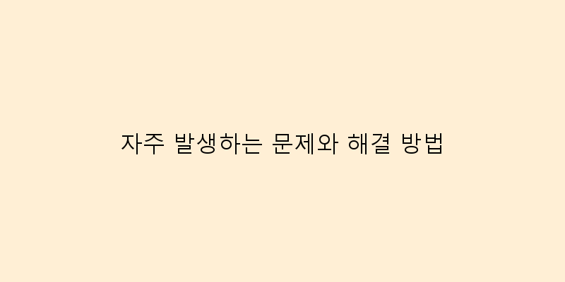
  자주 발생하는 문제와 해결 방법
 이미지