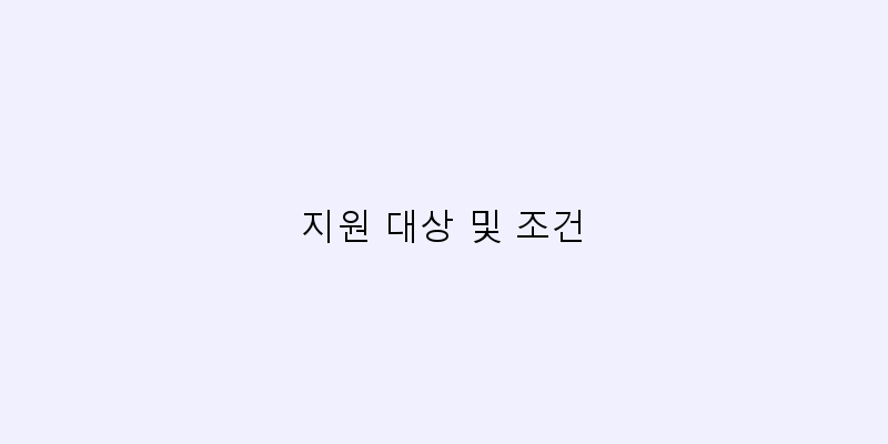
  지원 대상 및 조건
 이미지