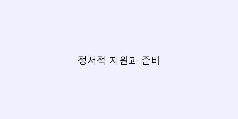 
  정서적 지원과 준비
 이미지