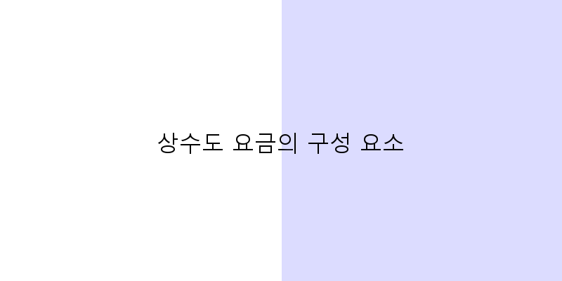 
  상수도 요금의 구성 요소
 이미지