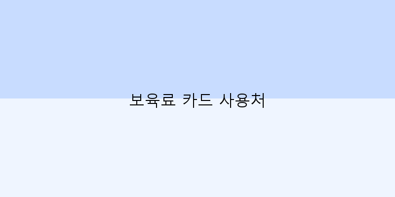 
  보육료 카드 사용처
 이미지