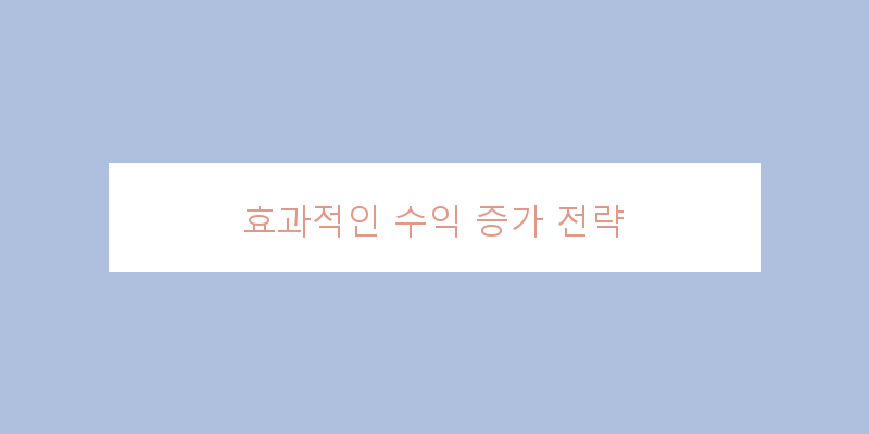 
  효과적인 수익 증가 전략
 이미지