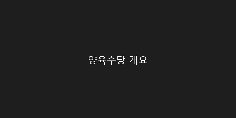 
  양육수당 개요
 이미지
