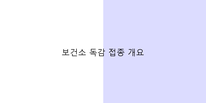 
  보건소 독감 접종 개요
 이미지