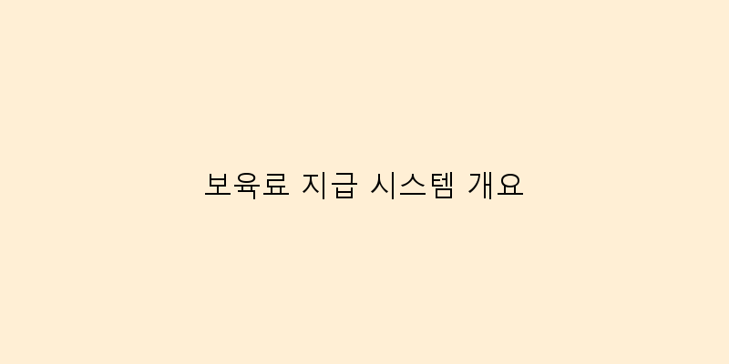 
  보육료 지급 시스템 개요
 이미지