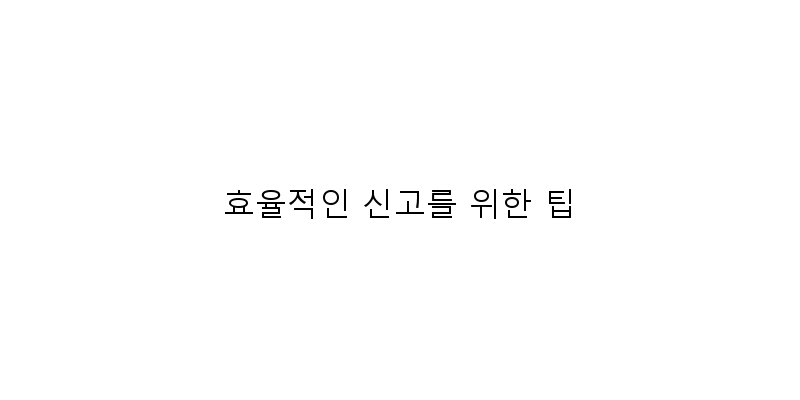 
  효율적인 신고를 위한 팁
 이미지