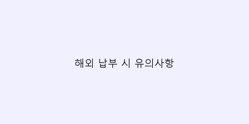 
  해외 납부 시 유의사항
 이미지