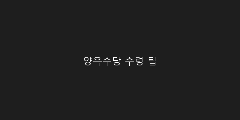 
  양육수당 수령 팁
 이미지