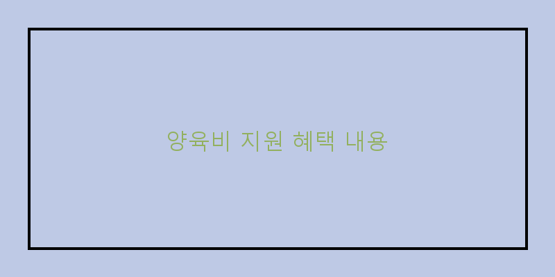 
  양육비 지원 혜택 내용
 이미지