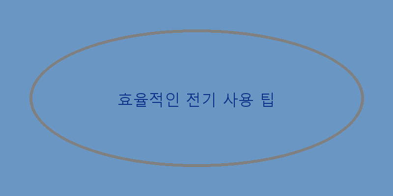 
  효율적인 전기 사용 팁
 이미지