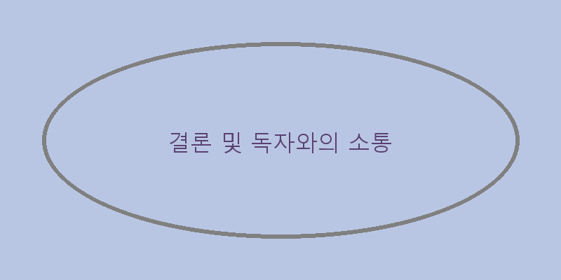 
  결론 및 독자와의 소통
 이미지