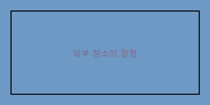 
  외부 청소의 장점
 이미지