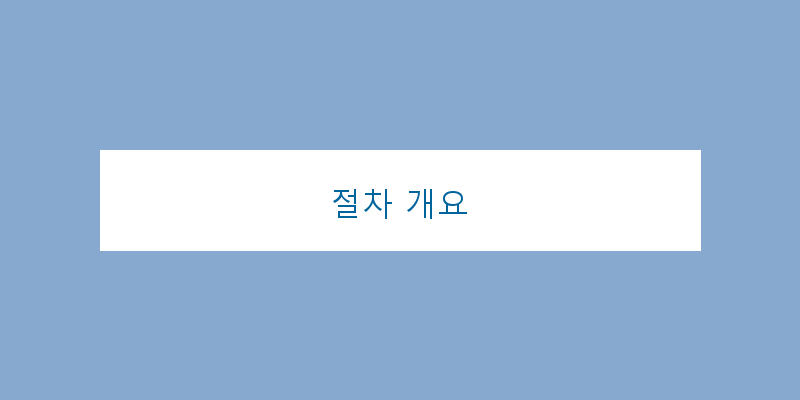 
  절차 개요
 이미지