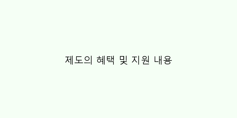 
  제도의 혜택 및 지원 내용
 이미지